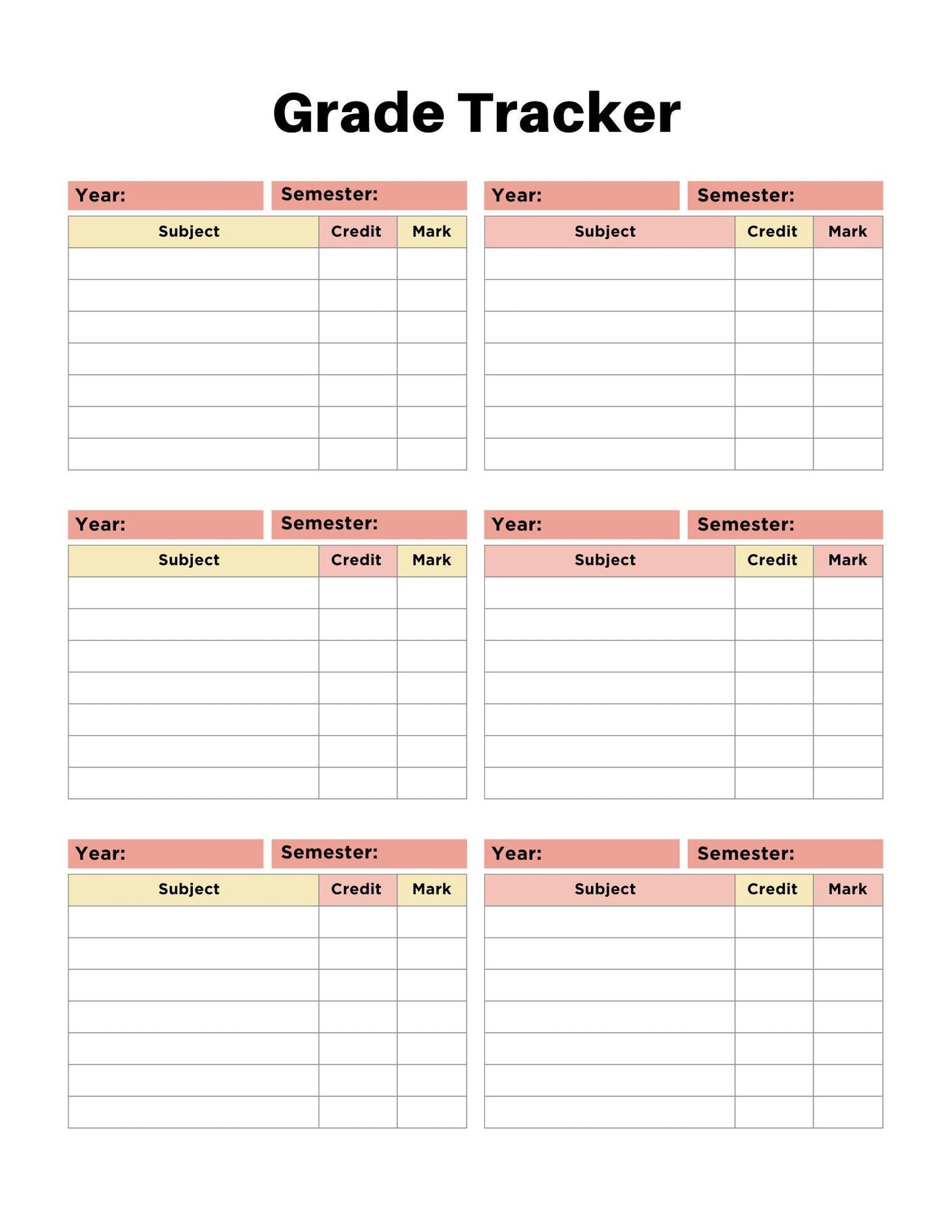 Student Planner Digital Academic Organizer, College School Planner, Grade Tracker, Homework & Assignment Log, Study Checklist.