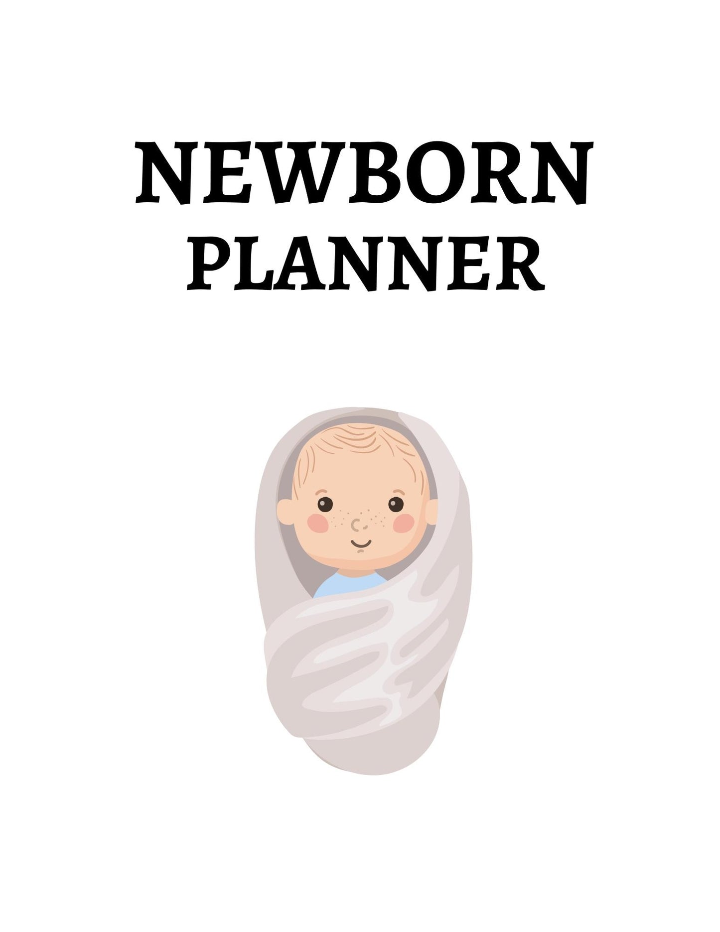 Newborn Baby Planner Digital Download, Printable Infant Daily Log, Baby Feeding & Sleep Tracker, Diaper and Growth Chart, New Mom Essentials