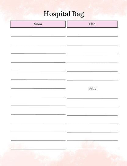 Comprehensive Pregnancy Journal and Memory Book | Digital Pregnancy Planner | Weekly Milestone Tracker, Birth Plan, Baby Registry & Budget