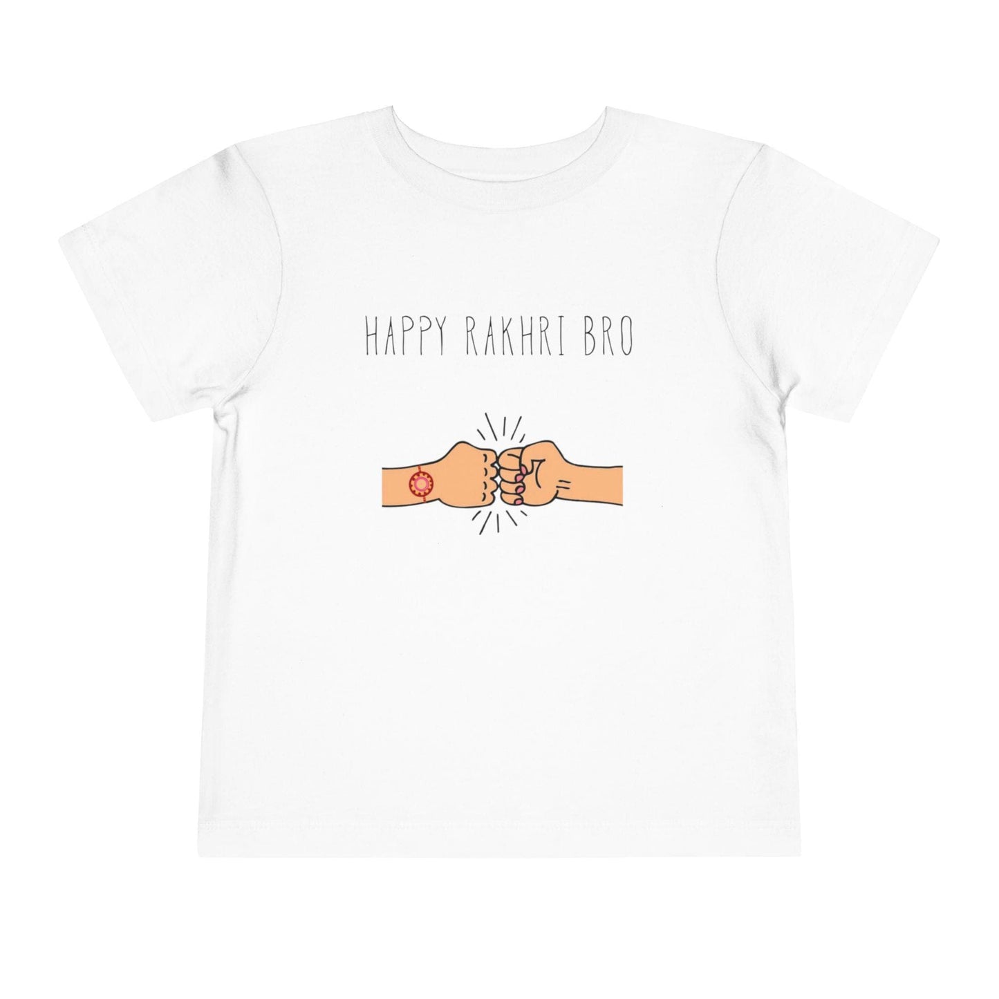 Happy Rakhri Bro fist bump Toddler Tee | Raksha Bandhan sibling shirt