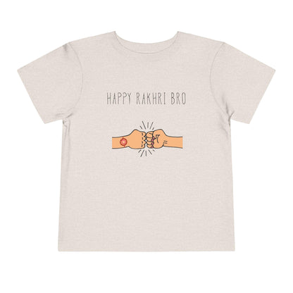 Happy Rakhri Bro fist bump Toddler Tee | Raksha Bandhan sibling shirt