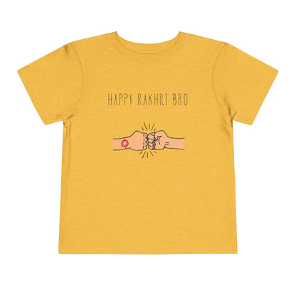 Happy Rakhri Bro fist bump Toddler Tee | Raksha Bandhan sibling shirt