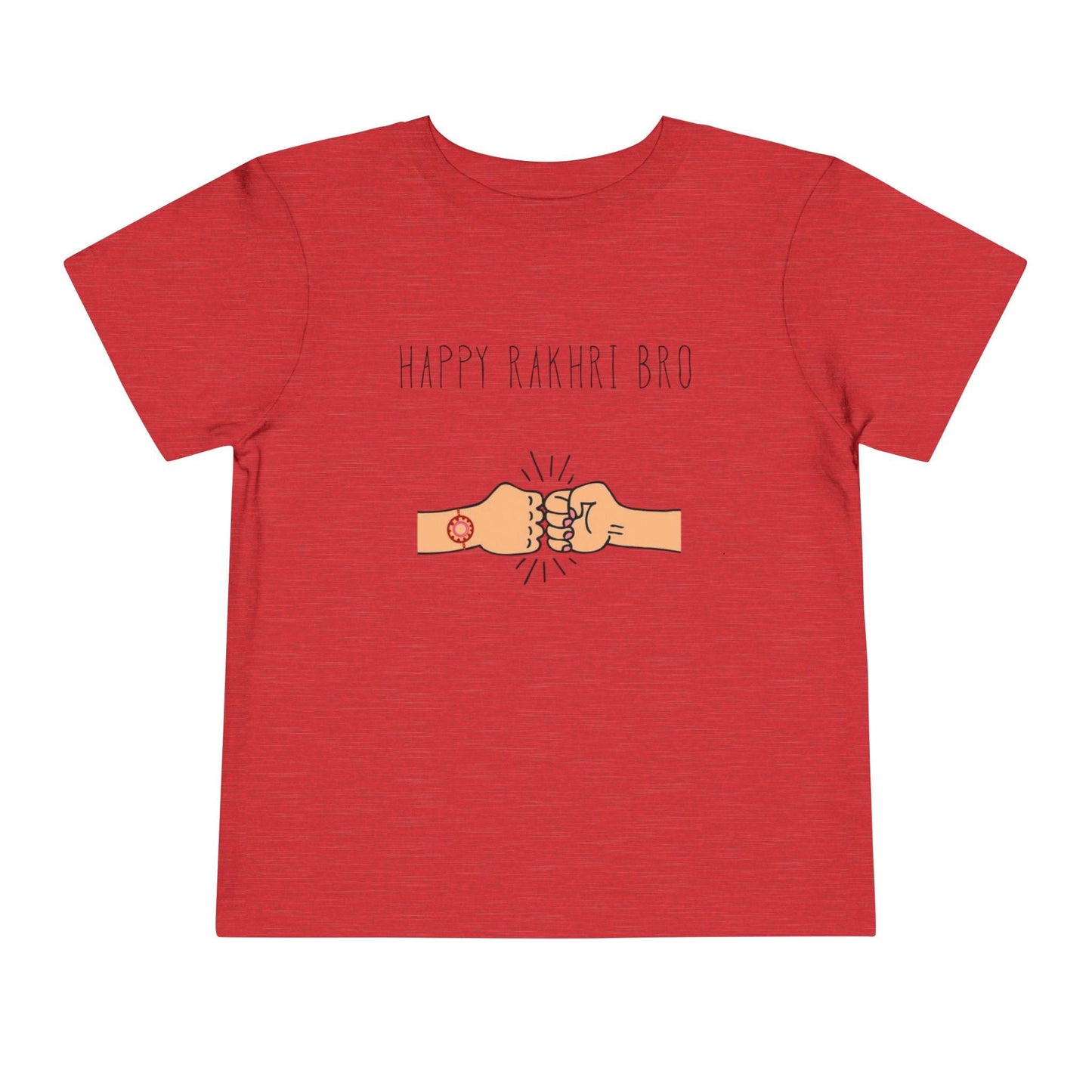 Happy Rakhri Bro fist bump Toddler Tee | Raksha Bandhan sibling shirt
