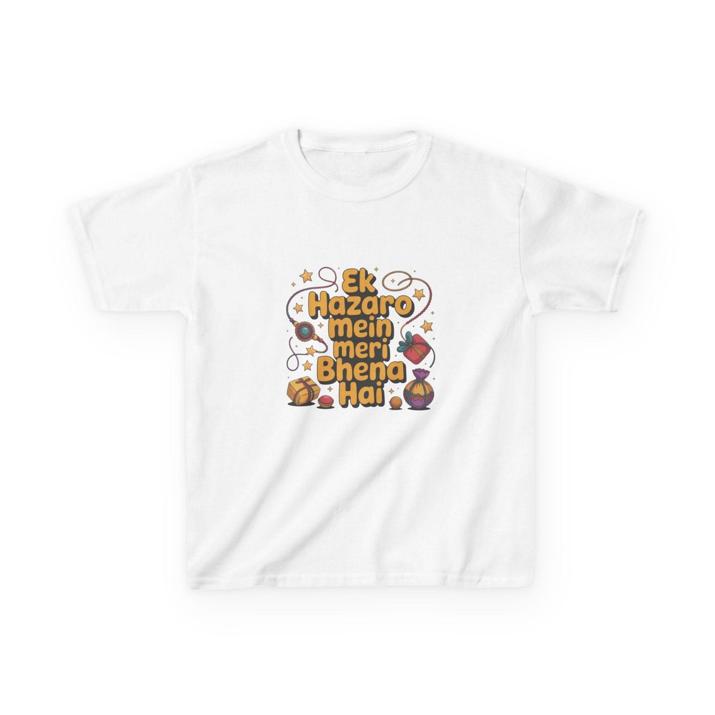 Kids Hindi Sibling Tee | Ek Hazaro Mein Meri Bhena Hai, Rakhi Festival Shirt