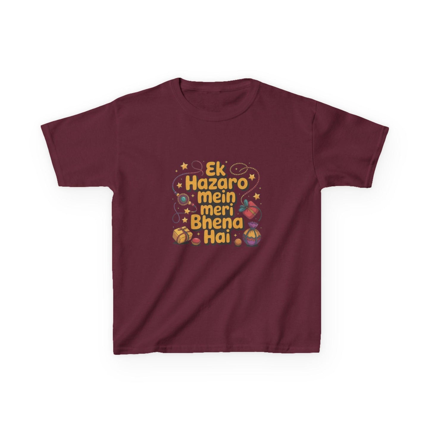 Kids Hindi Sibling Tee | Ek Hazaro Mein Meri Bhena Hai, Rakhi Festival Shirt