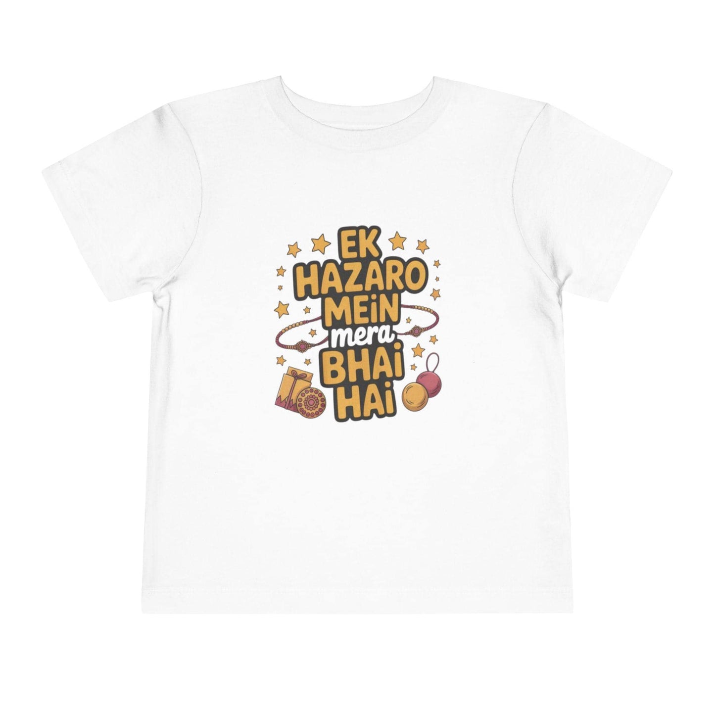 Toddler Sibling Tee | Hindi Ek Hazaro Mein Mera Bhai Hai, Rakhi Festival Shirt
