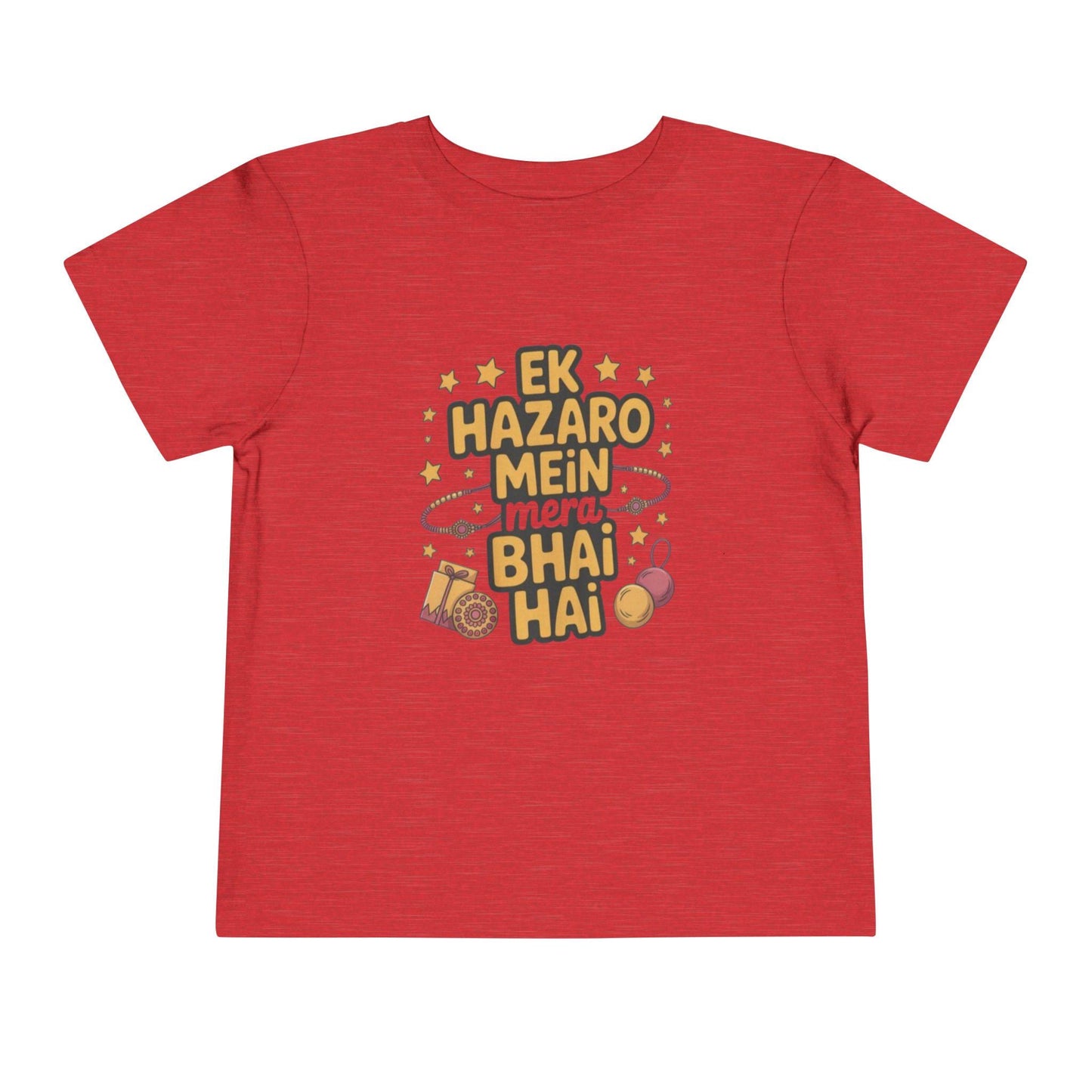 Toddler Sibling Tee | Hindi Ek Hazaro Mein Mera Bhai Hai, Rakhi Festival Shirt