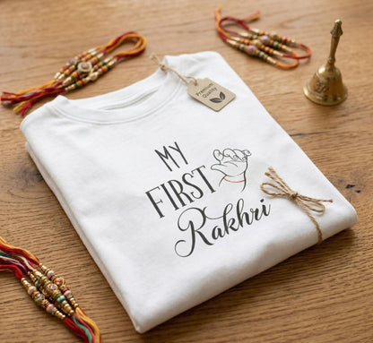 Baby's First Rakhi Infant Tee | Newborn Celebration Shirt, Cotton Blend