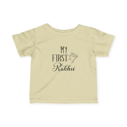 Baby's First Rakhi Infant Tee | Newborn Celebration Shirt, Cotton Blend