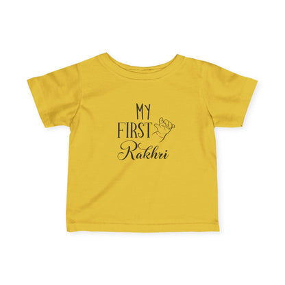 Baby's First Rakhi Infant Tee | Newborn Celebration Shirt, Cotton Blend