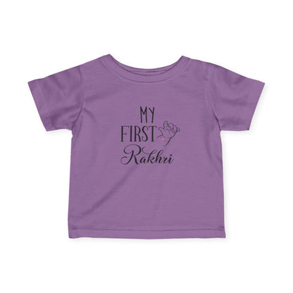 Baby's First Rakhi Infant Tee | Newborn Celebration Shirt, Cotton Blend