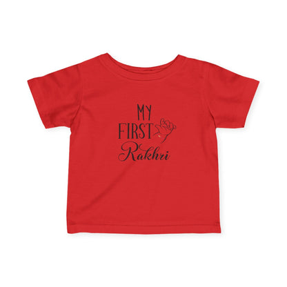 Baby's First Rakhi Infant Tee | Newborn Celebration Shirt, Cotton Blend