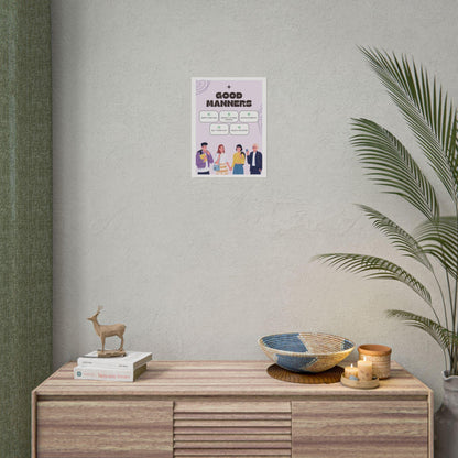 Good manners rolled poster | etiquette tips classroom decor | kids learning posters