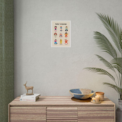 Body language kids emotions rolled poster | classroom behavior chart | kids learning posters