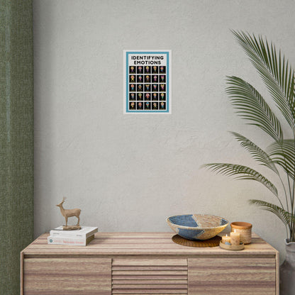 Identifying emotions rolled poster | emotions chart educational wall art