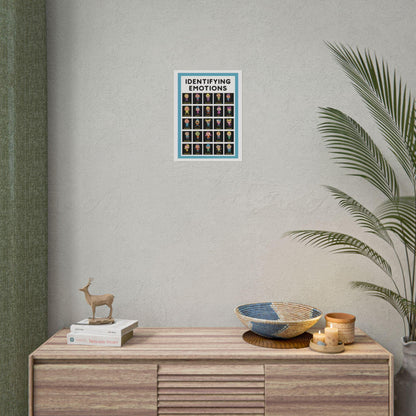 Identifying emotions rolled poster | emotions chart educational wall art