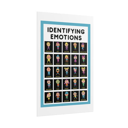 Identifying emotions rolled poster | emotions chart educational wall art