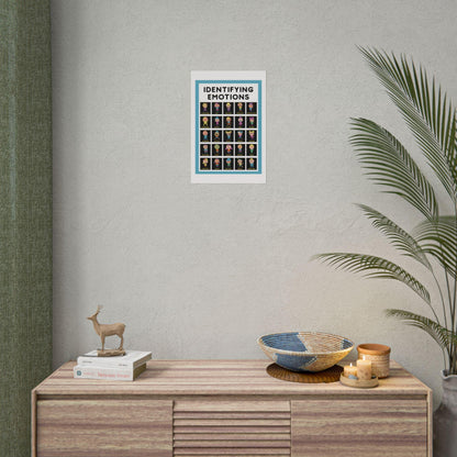 Identifying emotions rolled poster | emotions chart educational wall art