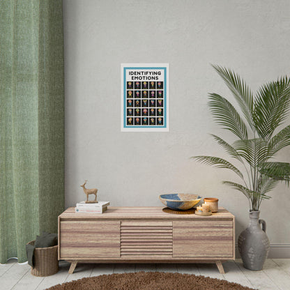 Identifying emotions rolled poster | emotions chart educational wall art