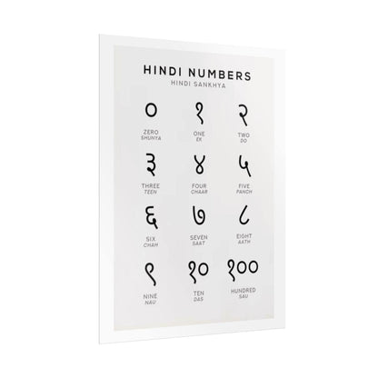 Hindi numbers poster, devanagari script learning print, bilingual nursery art (digital download)