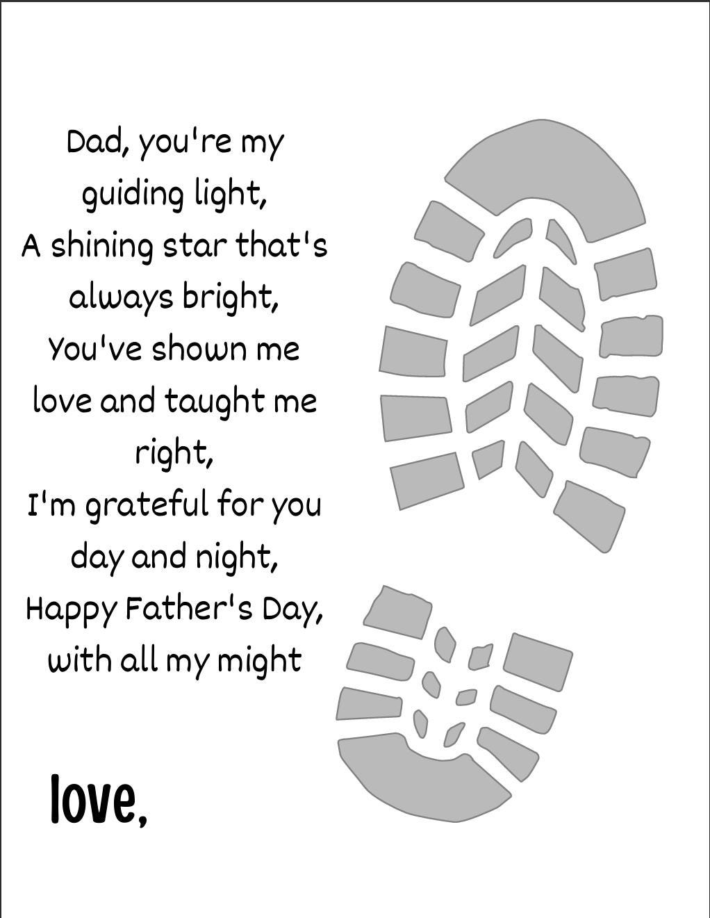 Preschool Mother's Day Father's Day Worksheets, Footprint Art, Report Card (Digital Download)