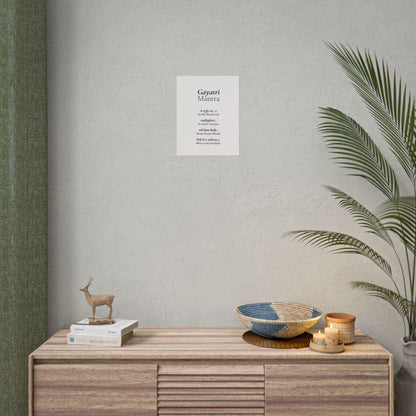 Gayatri mantra rolled poster | sanskrit chant wall art, meditation print