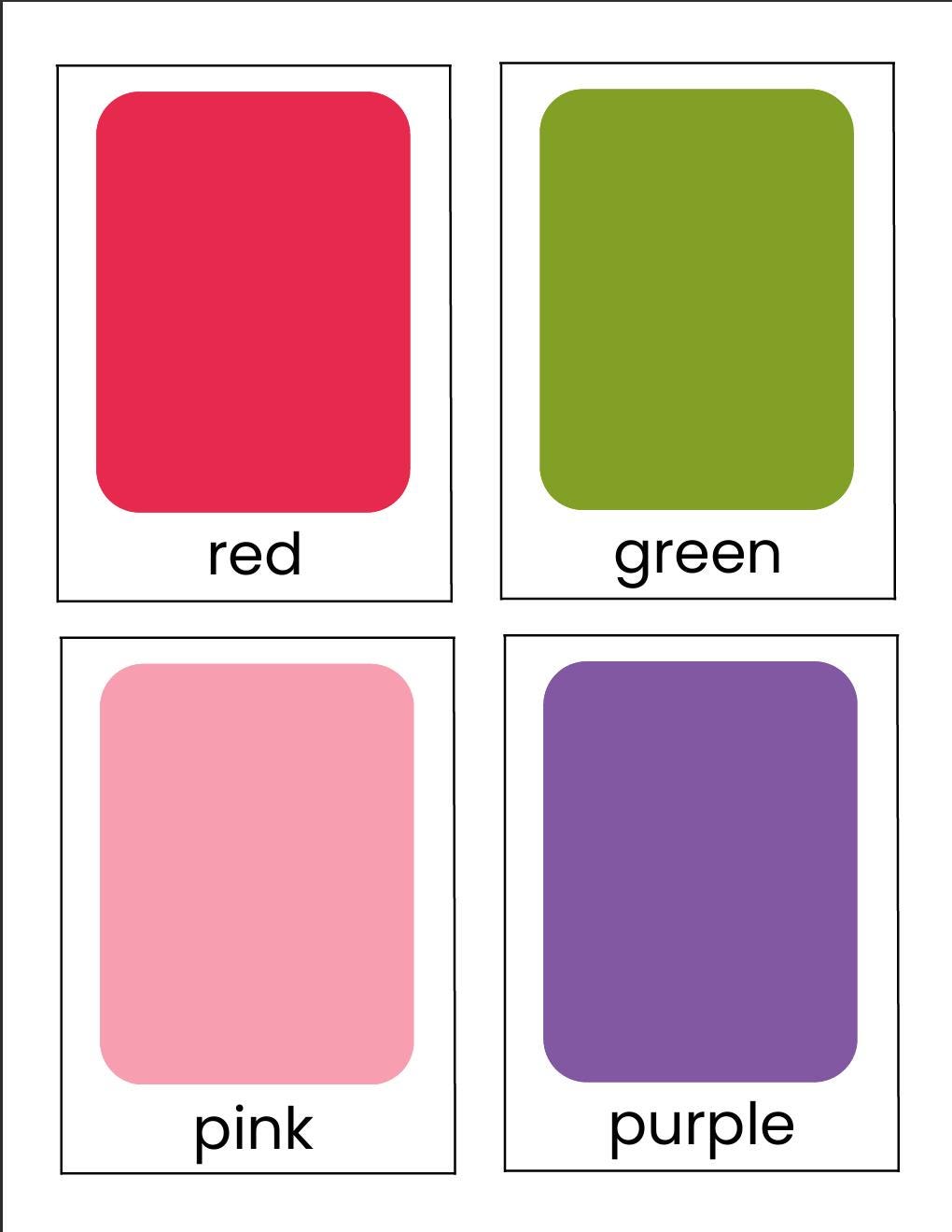 70+ Toddler Learning Activities & Color Flashcards (Digital Download)