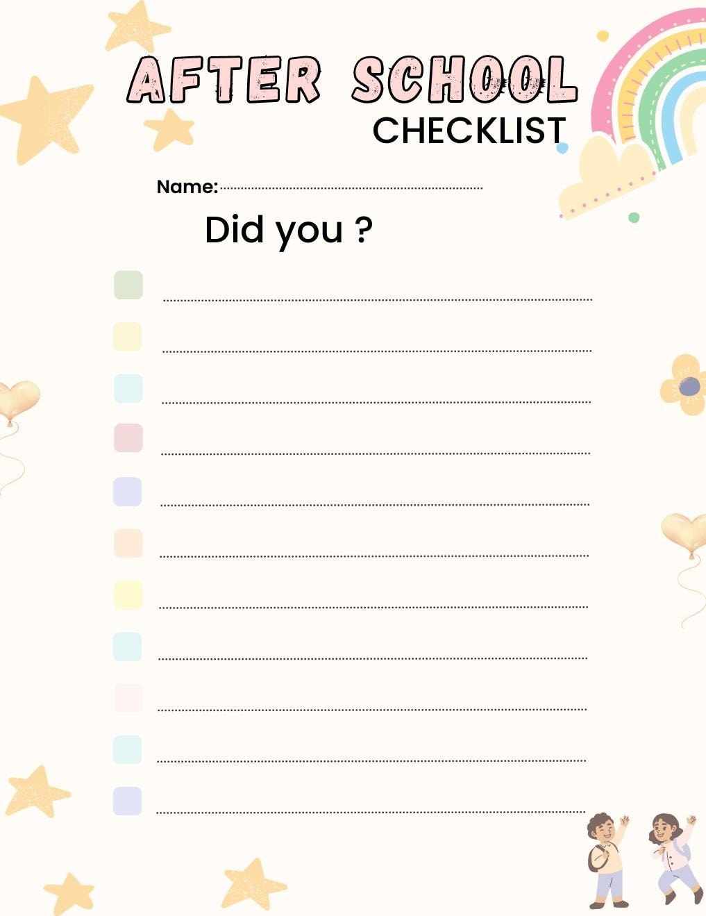 Kids Chore Chart & Daily Routine Worksheets, Toddler Responsibility Visual Schedule (Digital Download)