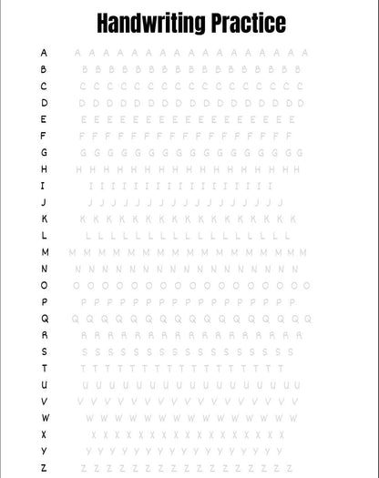 Alphabet Tracing Worksheets Mega Bundle, Preschool Handwriting Practice (Digital Download)