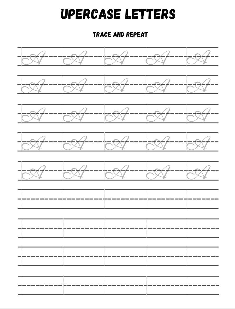 Alphabet Tracing Worksheets Mega Bundle, Preschool Handwriting Practice (Digital Download)