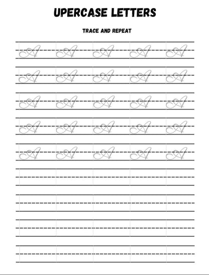 Alphabet Tracing Worksheets Mega Bundle, Preschool Handwriting Practice (Digital Download)
