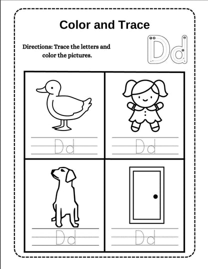 Alphabet Tracing Worksheets Mega Bundle, Preschool Handwriting Practice (Digital Download)