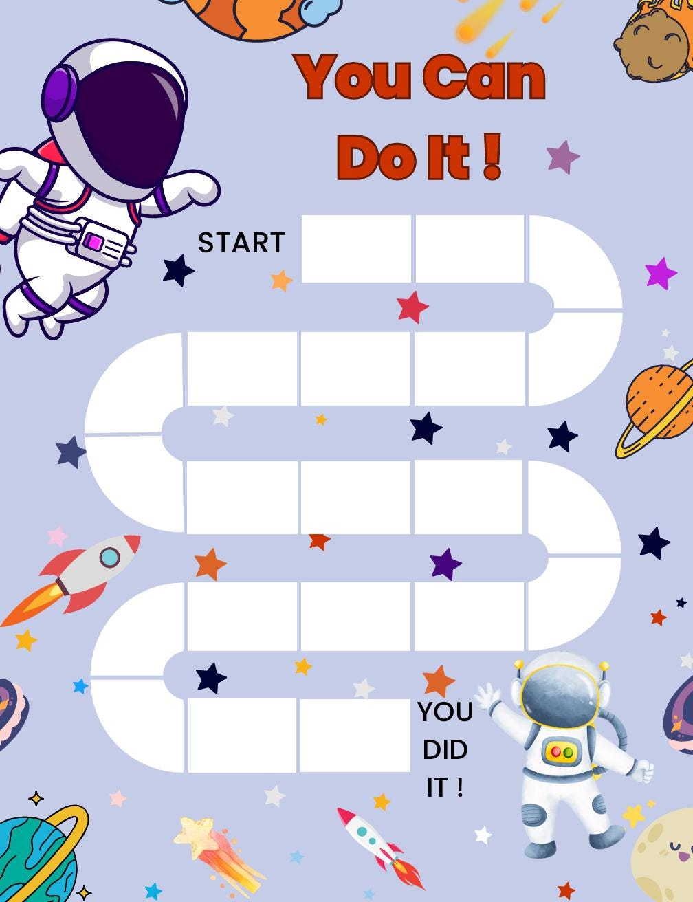Kids Reward Chart Mega Bundle, Mermaid Unicorn Space Themes (Digital Download)
