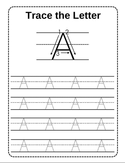 Alphabet Tracing Worksheets Mega Bundle, Preschool Handwriting Practice (Digital Download)