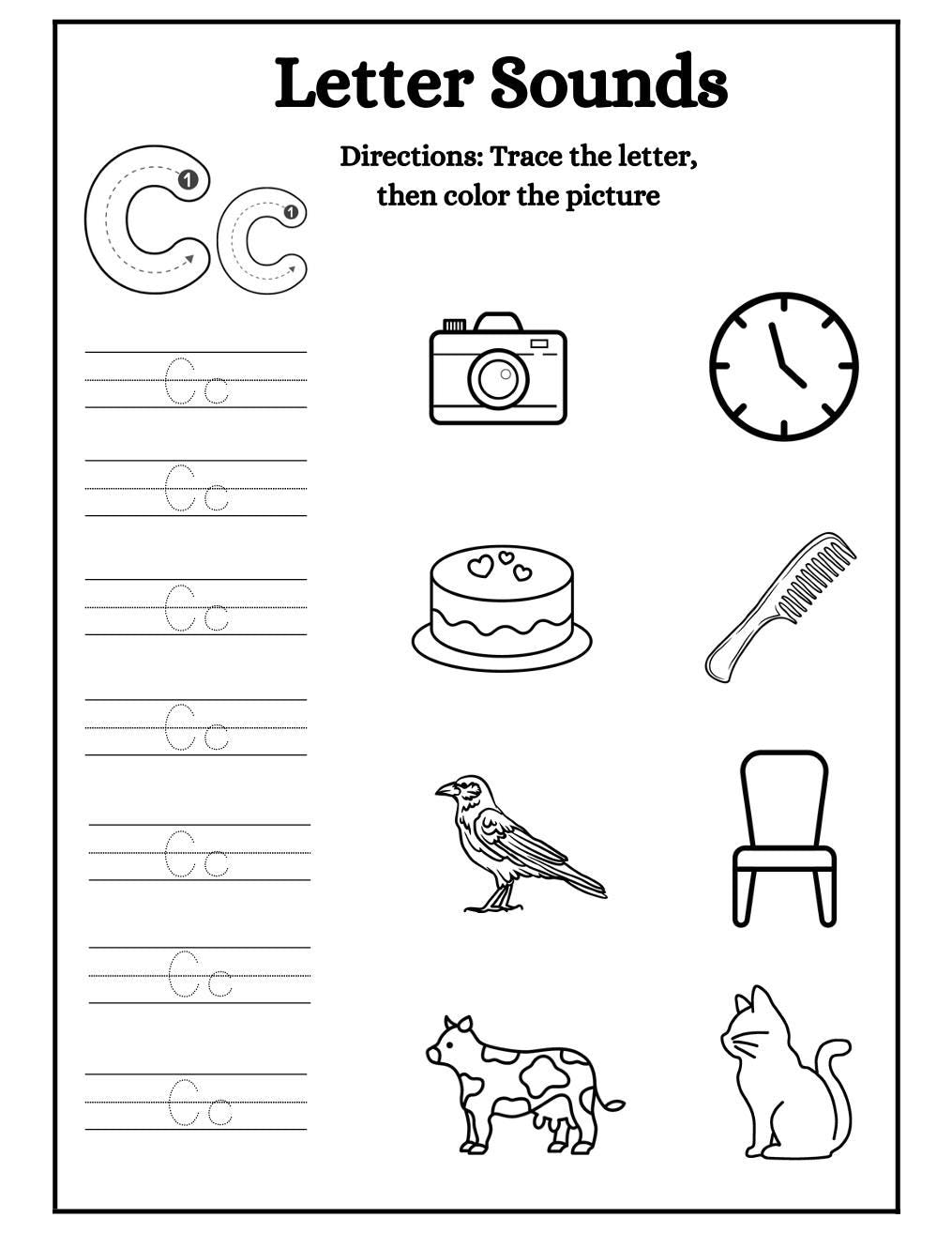 Alphabet Tracing Worksheets Mega Bundle, Preschool Handwriting Practice (Digital Download)