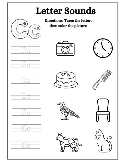 Alphabet Tracing Worksheets Mega Bundle, Preschool Handwriting Practice (Digital Download)