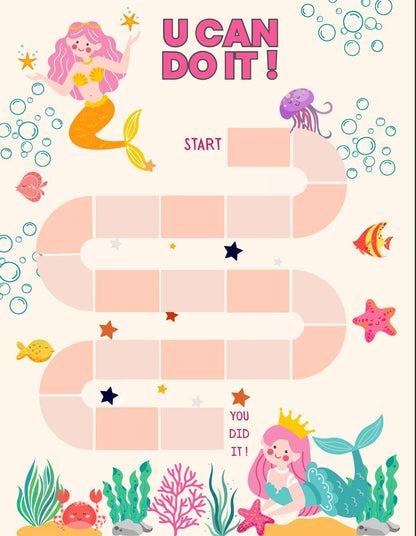 Kids Reward Chart Mega Bundle, Mermaid Unicorn Space Themes (Digital Download)
