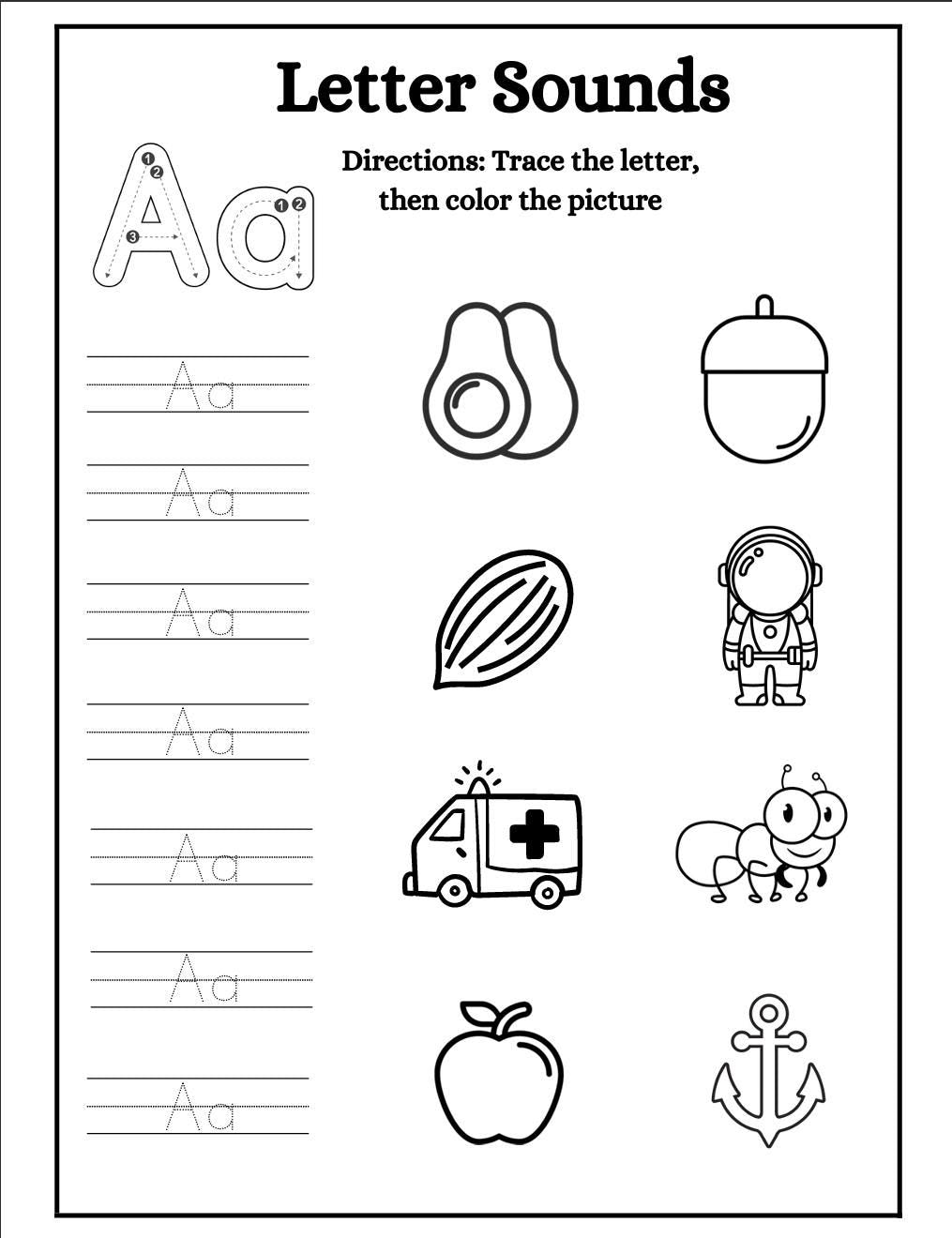 Alphabet Tracing Worksheets Mega Bundle, Preschool Handwriting Practice (Digital Download)