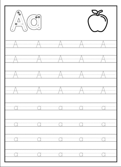Alphabet Tracing Worksheets Mega Bundle, Preschool Handwriting Practice (Digital Download)