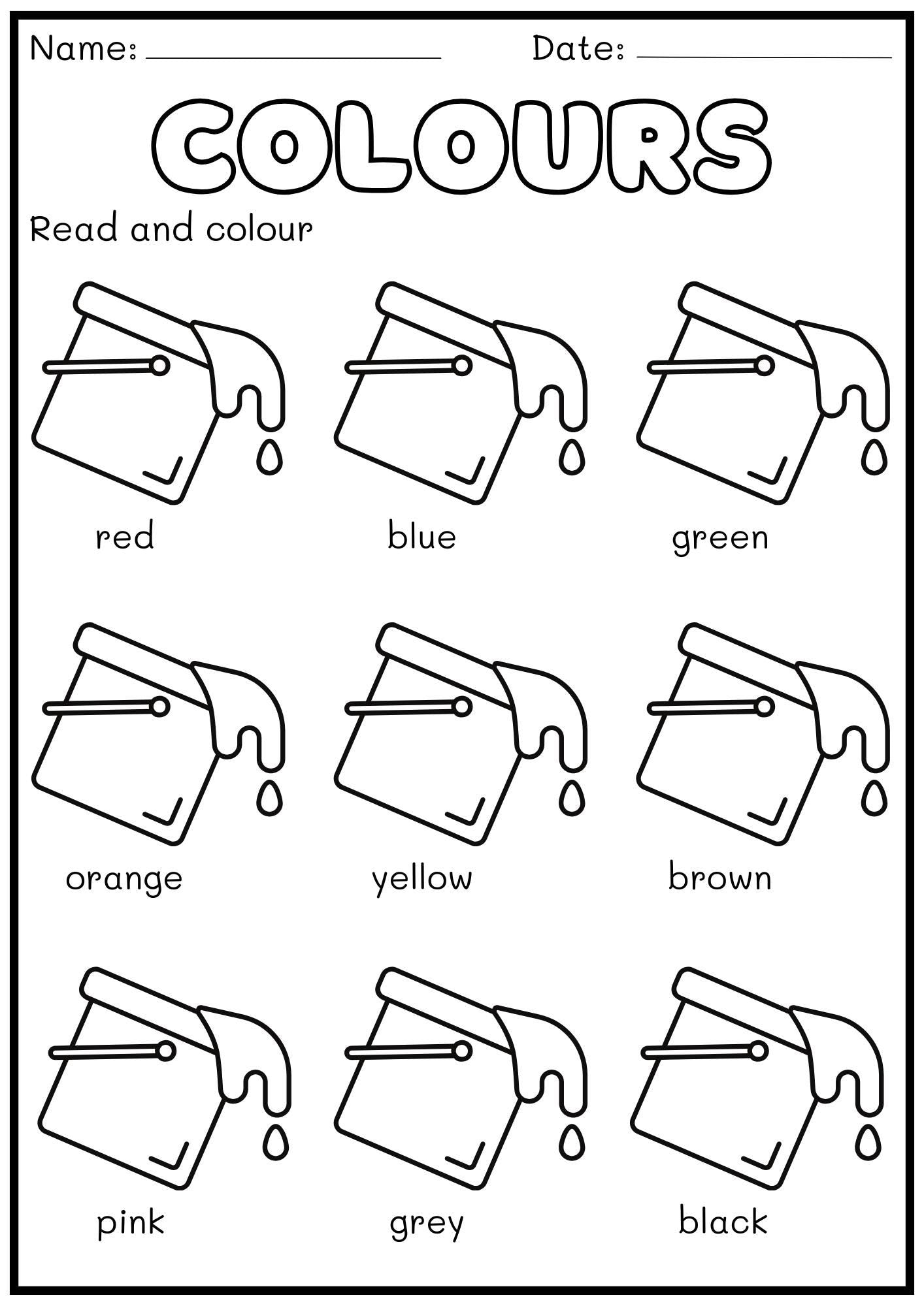 Preschool Colors Learning Binder, Kindergarten Activities, Toddler Busy Book (Digital Download)