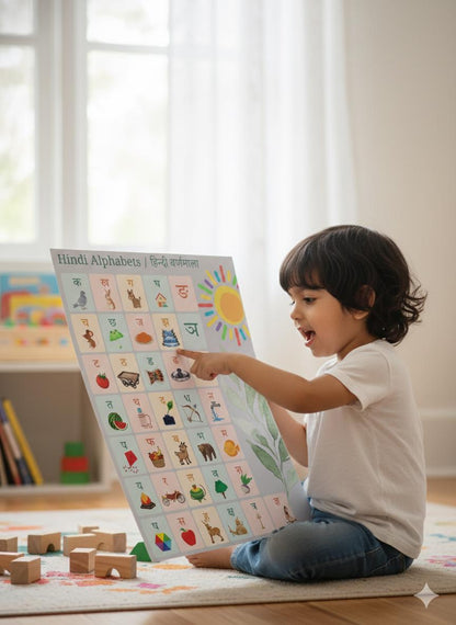 Hindi varnamala chart | alphabet learning poster (digital download)
