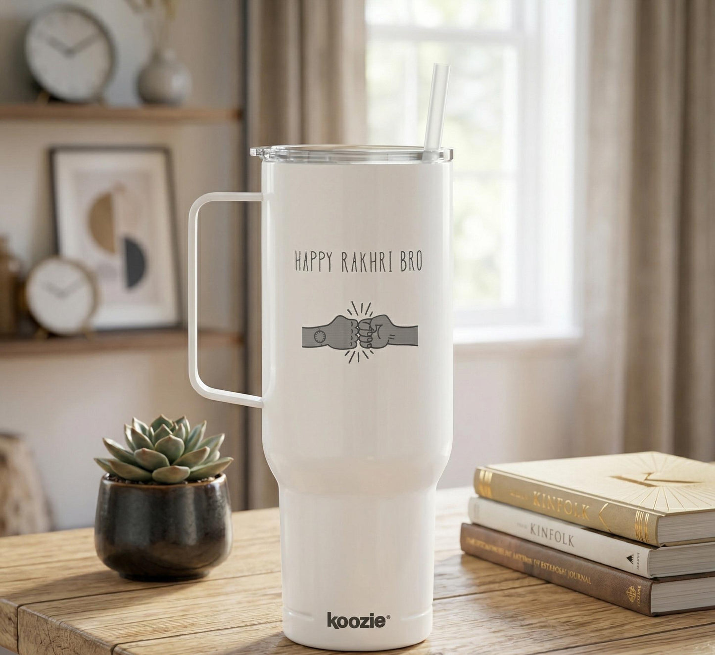 Happy Rakhi Bro Tumbler | Insulated Stainless Steel Cup (40oz)