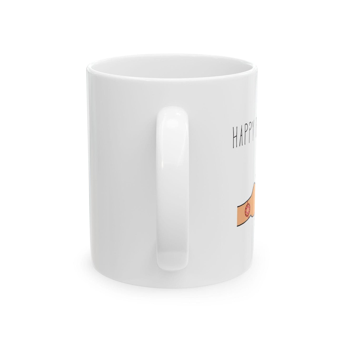 Happy Rakhri Bro Fist Bump Mug | Raksha Bandhan Ceramic Coffee Cup