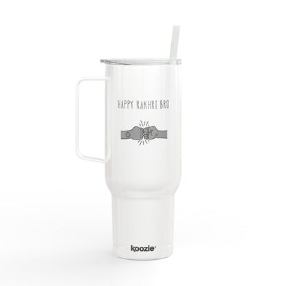 Happy Rakhi Bro Tumbler | Insulated Stainless Steel Cup (40oz)