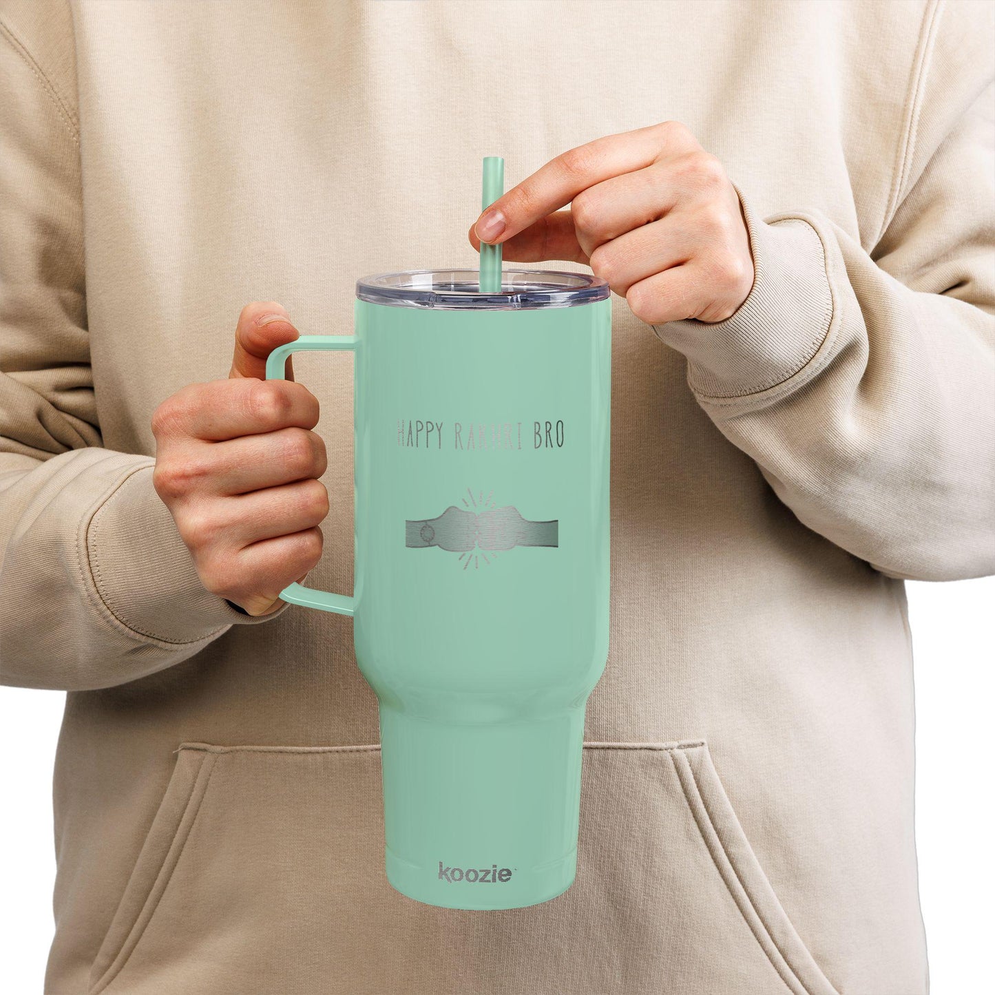 Happy Rakhi Bro Tumbler | Insulated Stainless Steel Cup (40oz)