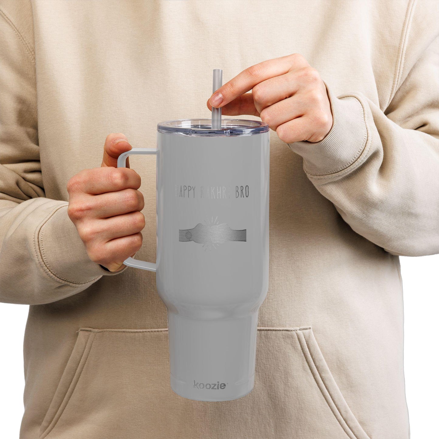 Happy Rakhi Bro Tumbler | Insulated Stainless Steel Cup (40oz)